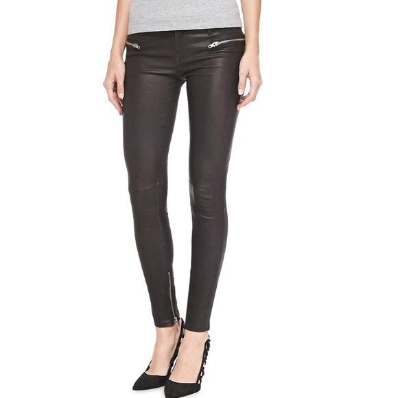 ISO RtA Black leather Skinny Pants size 24 ( maybe 23) leg zippers please share - Picture 7 of 8